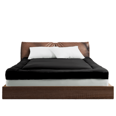 แผ่นรองนอน 3.5 ฟุต ibed รุ่นนุ่มแน่น (ลายเรียบ) หนา 4 นิ้ว Onyx _0